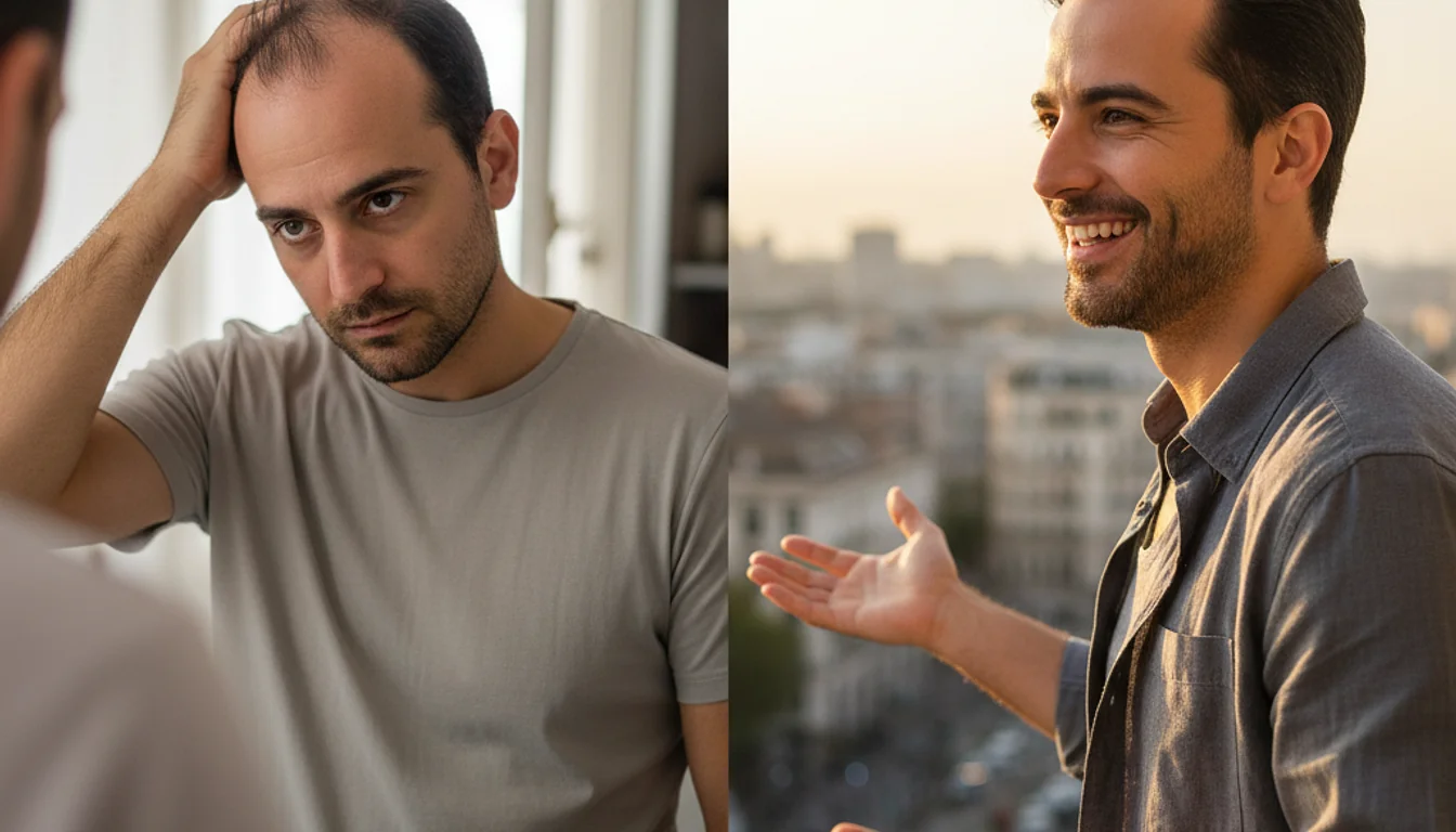 Finasteride + Minoxidil Combo Before and After Men - relevant illustration