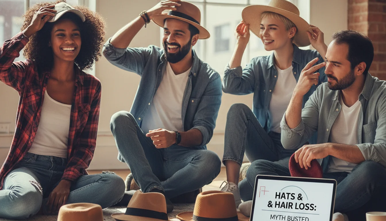 Hats and Hair Loss Myth: Does Wearing Caps Cause Balding? - relevant illustration