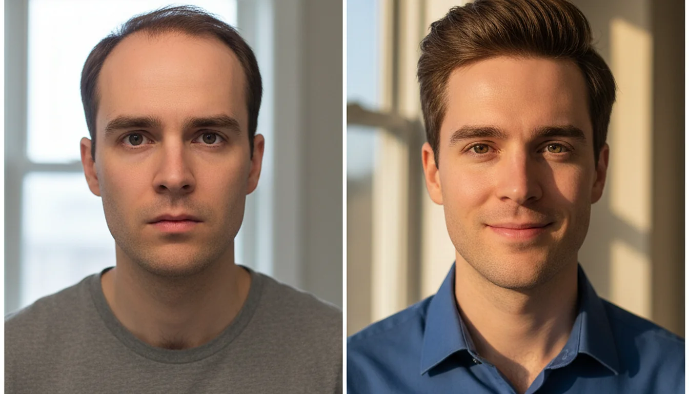 Keeps vs Roman Before and After Side by Side - relevant illustration