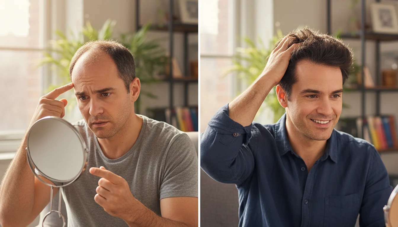 Microneedling Before and After Scalp Progress - relevant illustration