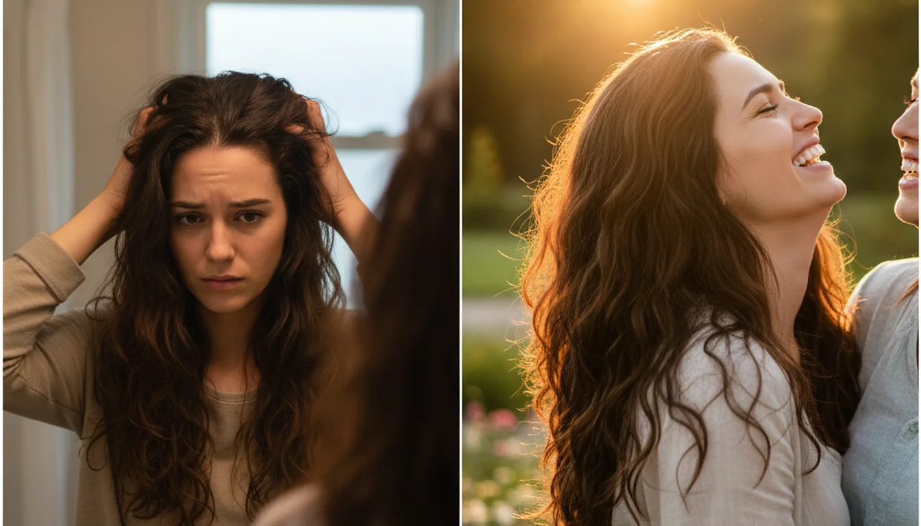 Natural Hair Regrowth Before and After No Meds - relevant illustration