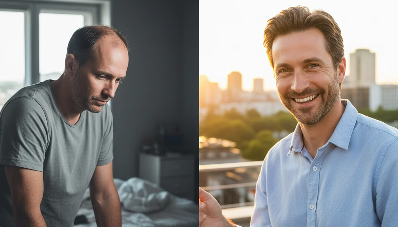 Receding Hairline Fixed Before and After Stories - relevant illustration