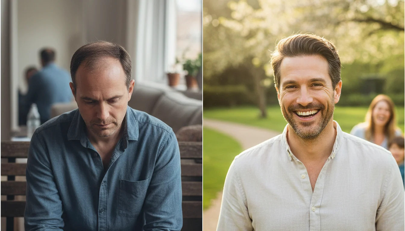 Receding Hairline Fixed Before and After Stories - relevant illustration