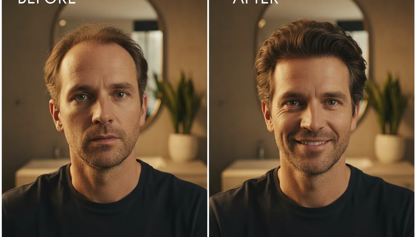 Roman Mane Spray Before and After 3 Months - relevant illustration