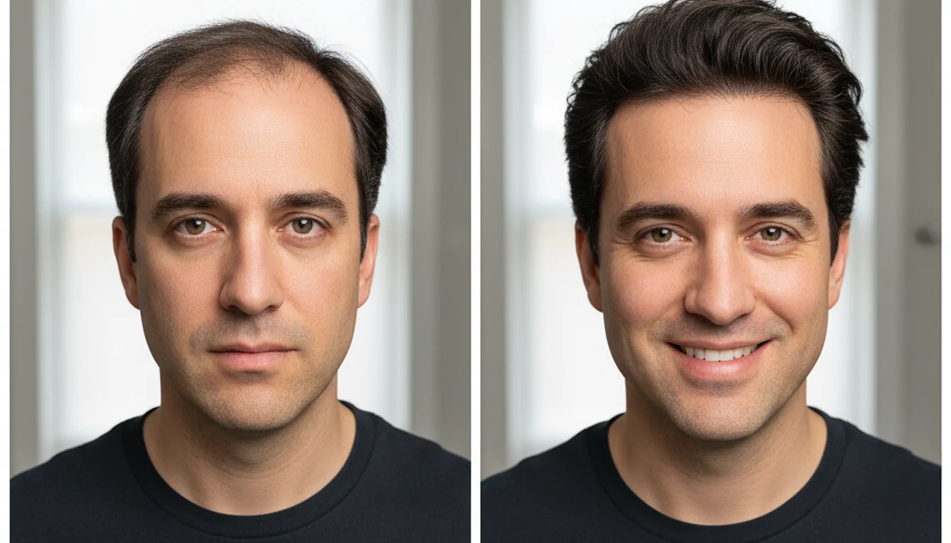 Roman Mane Spray Before and After 3 Months - relevant illustration