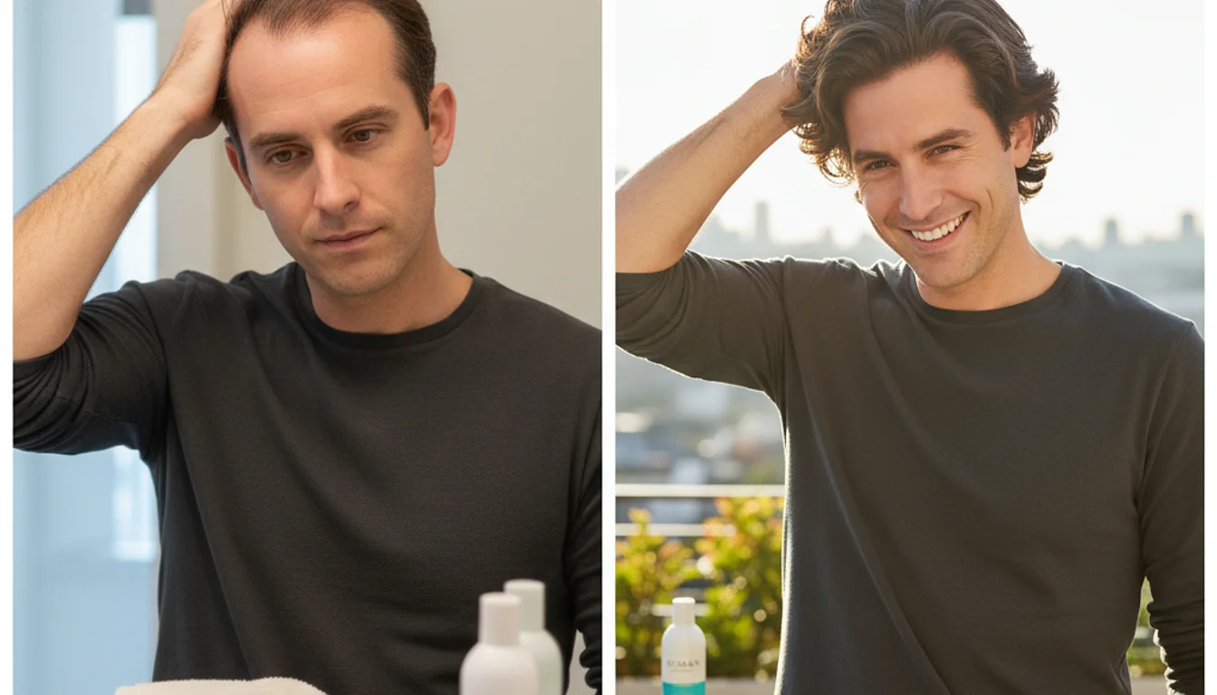 Roman Mane Spray Before and After 3 Months - relevant illustration