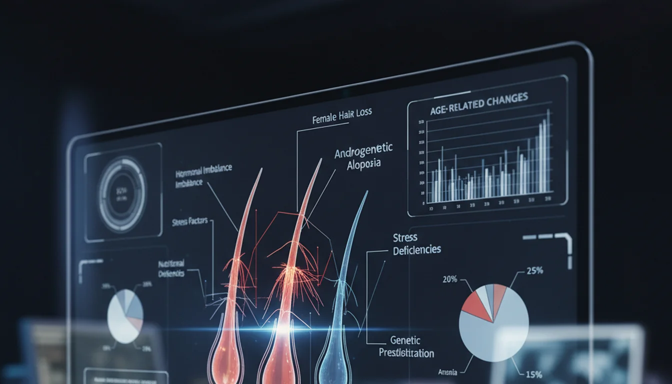 thinning hair women - relevant illustration